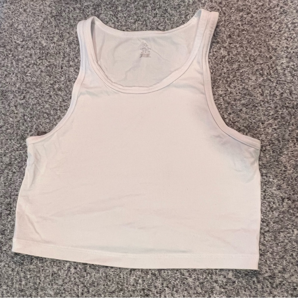 AERIE Crop White Tank Top - Size M